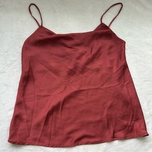 Silk Cowl Neck Tank Top